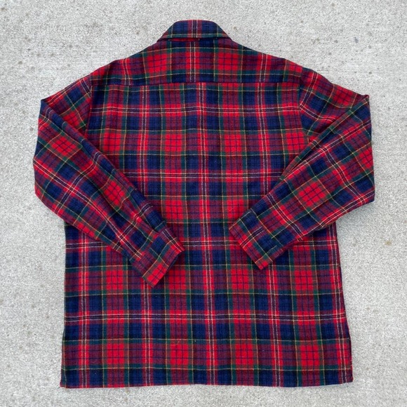 Vintage 70s Plaid Lumberjack Flannel. Silleys. Size Large - Picture 4 of 4